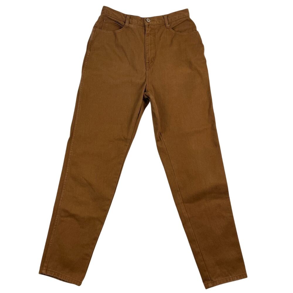 Vintage Brown Orange Womens High Waisted Pants 90s Bill Blass Fits like 30 x 30